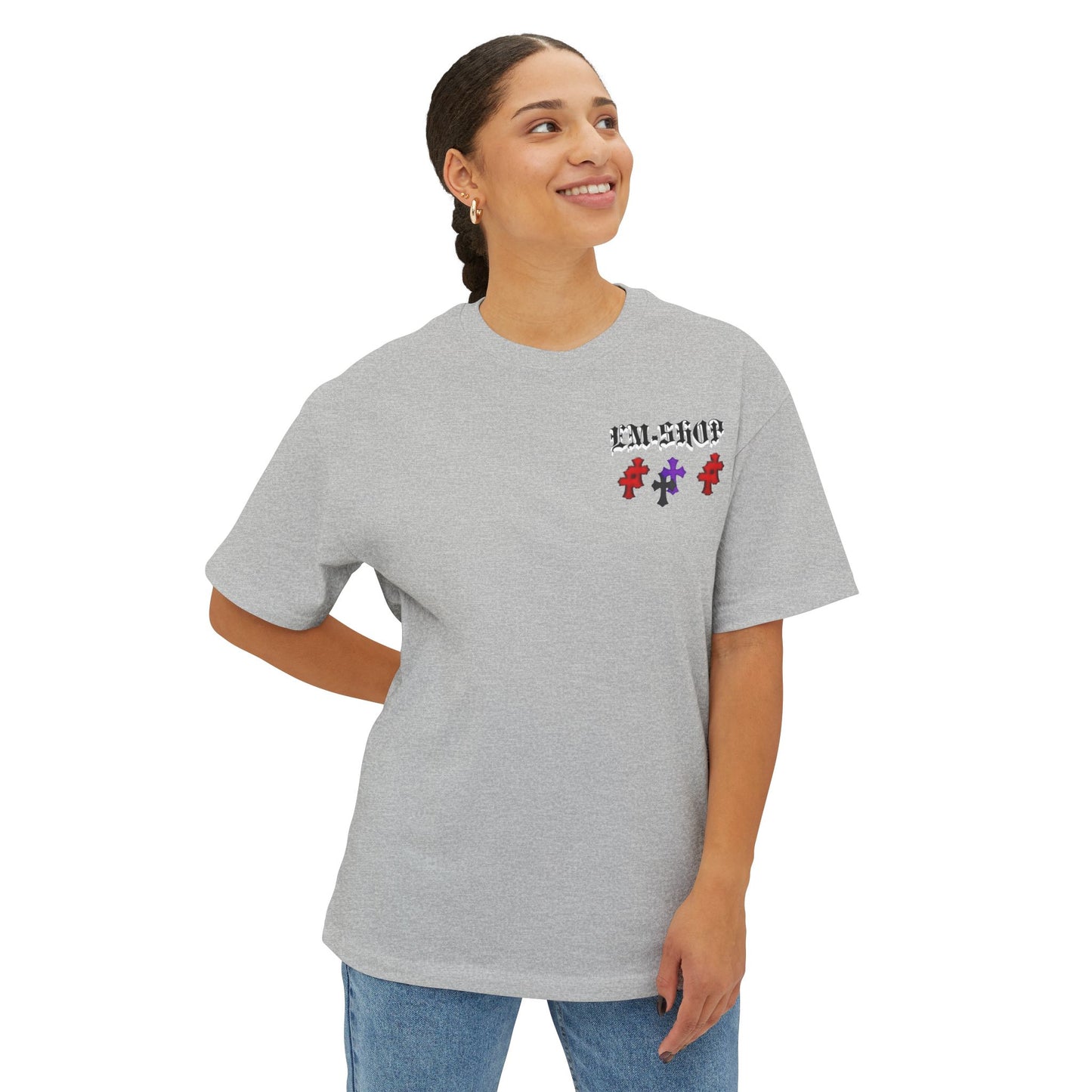 Stylish Unisex Oversized Boxy Tee, Casual Wear, Graphic Tee, Streetwear, Gift for Trendsetters, Fashion Statement