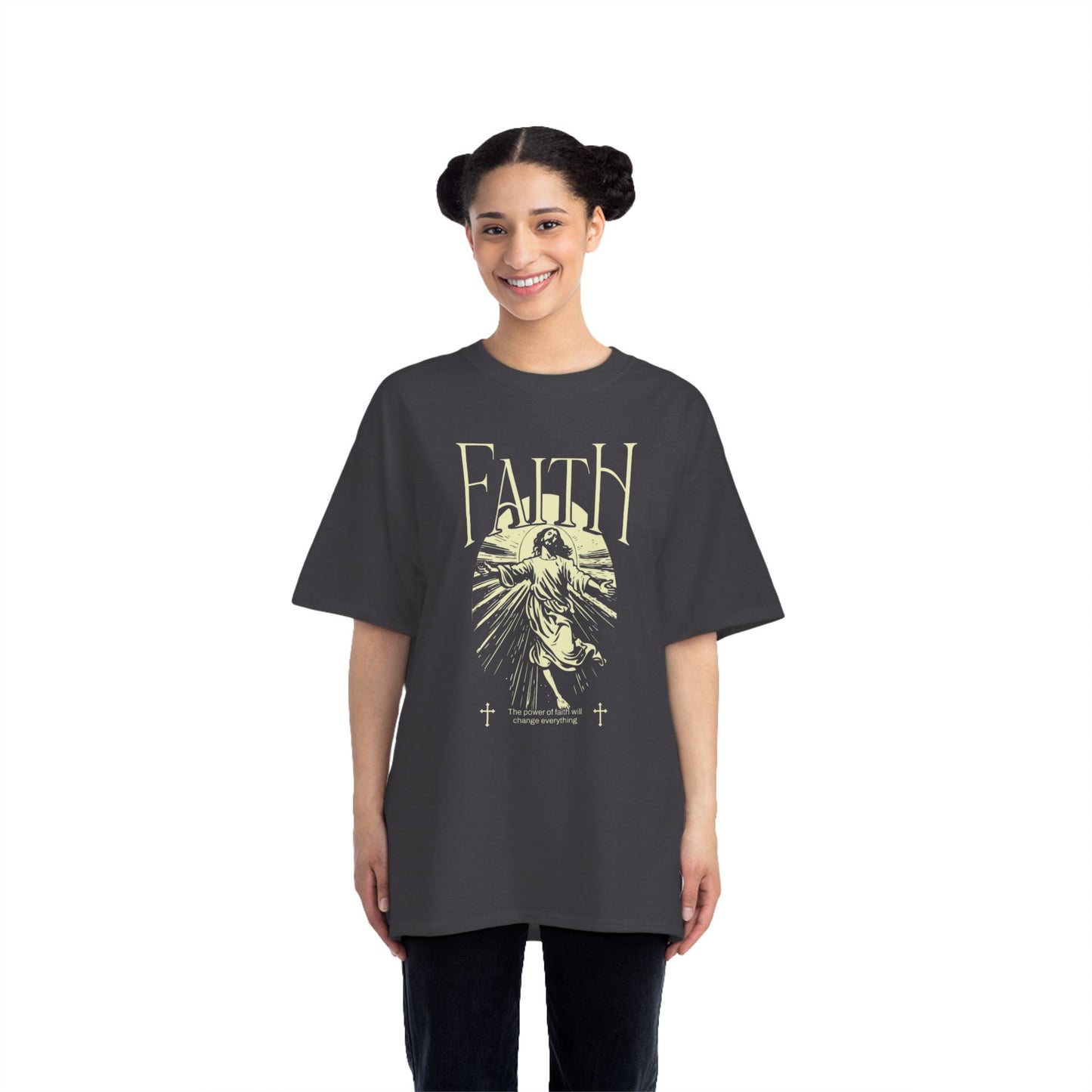 Faith-Inspired Short-Sleeve T-Shirt, Spiritual Tee, Casual Wear, Graphic Tee, Faith-Based Apparel, Unique Gift