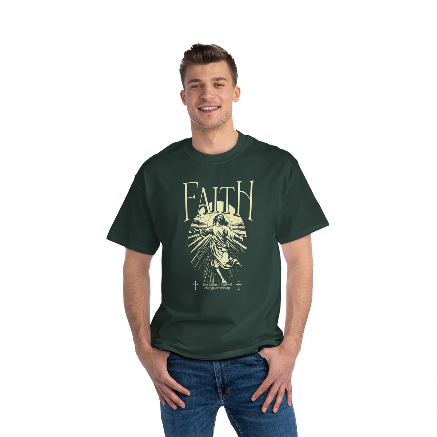 Faith-Inspired Short-Sleeve T-Shirt, Spiritual Tee, Casual Wear, Graphic Tee, Faith-Based Apparel, Unique Gift