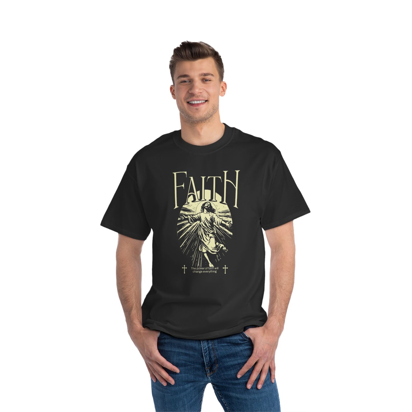 Faith-Inspired Short-Sleeve T-Shirt, Spiritual Tee, Casual Wear, Graphic Tee, Faith-Based Apparel, Unique Gift