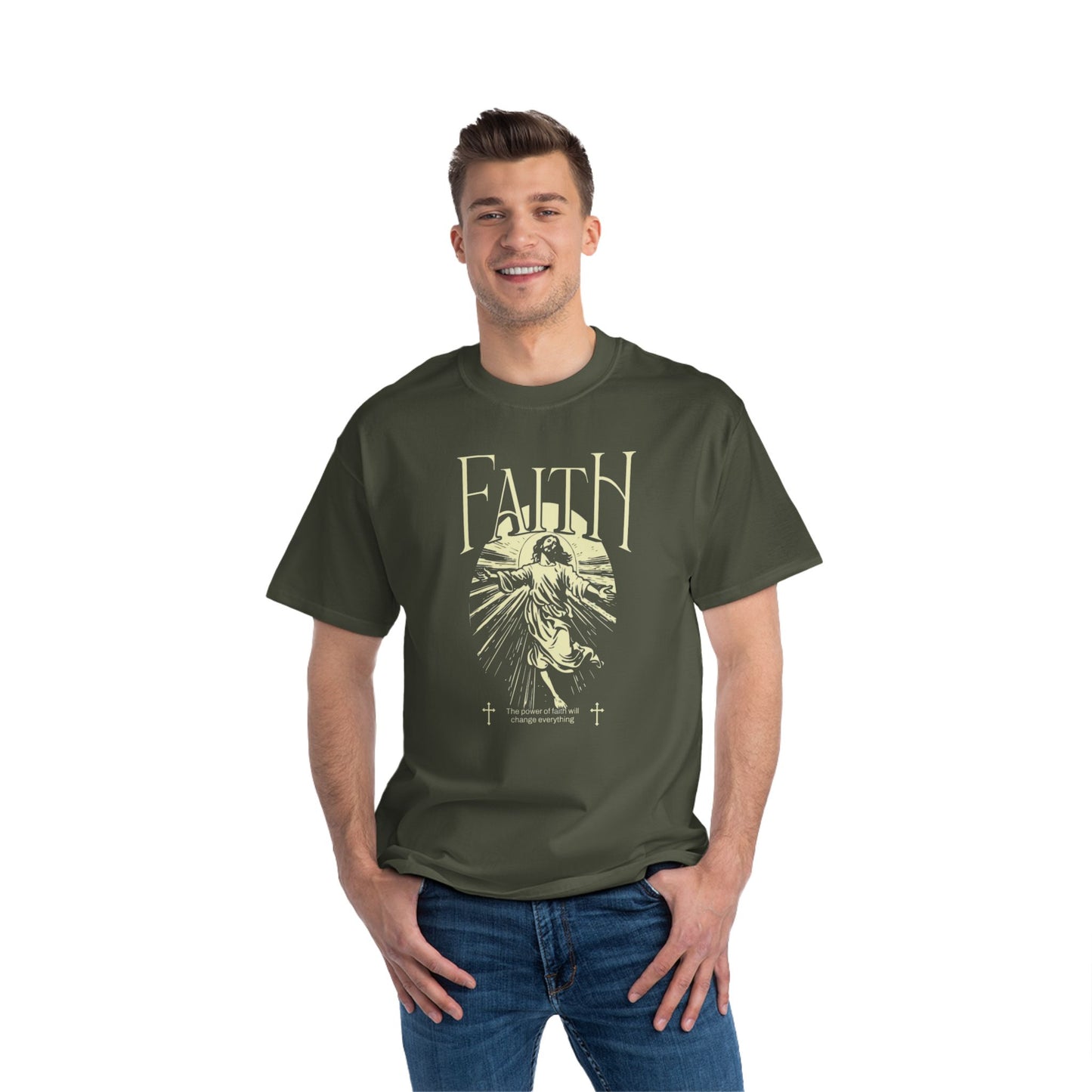 Faith-Inspired Short-Sleeve T-Shirt, Spiritual Tee, Casual Wear, Graphic Tee, Faith-Based Apparel, Unique Gift