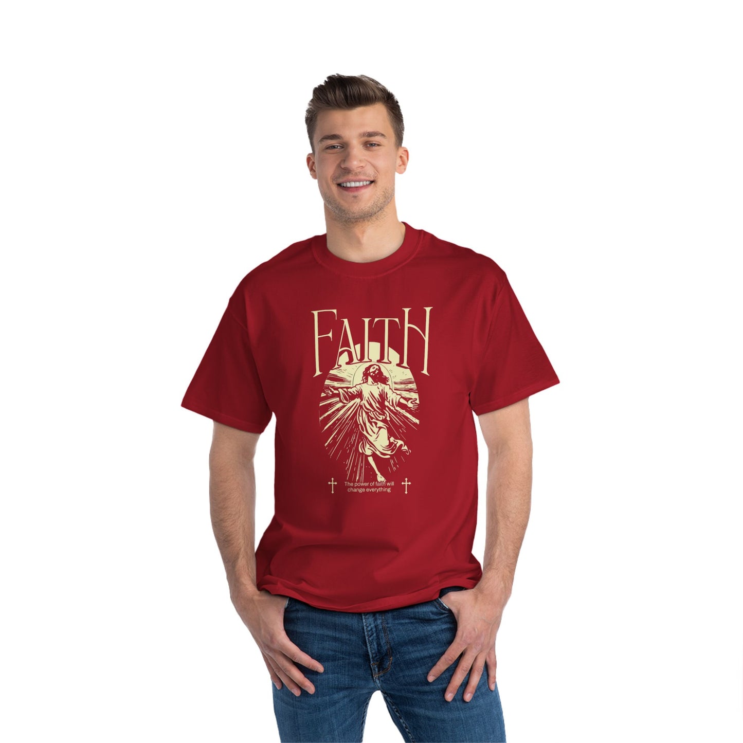 Faith-Inspired Short-Sleeve T-Shirt, Spiritual Tee, Casual Wear, Graphic Tee, Faith-Based Apparel, Unique Gift