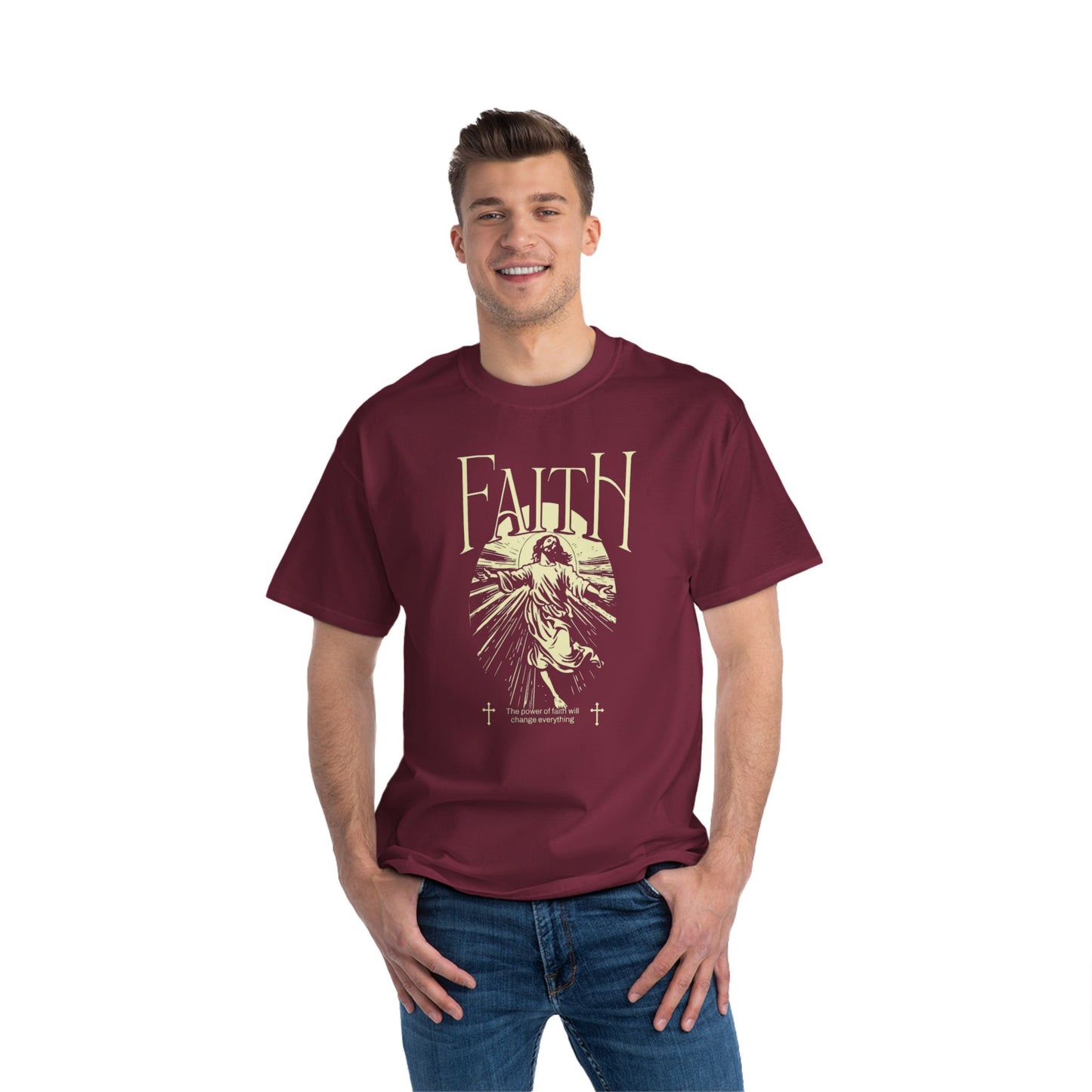 Faith-Inspired Short-Sleeve T-Shirt, Spiritual Tee, Casual Wear, Graphic Tee, Faith-Based Apparel, Unique Gift