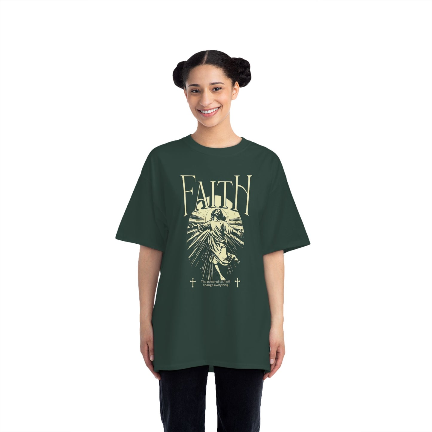 Faith-Inspired Short-Sleeve T-Shirt, Spiritual Tee, Casual Wear, Graphic Tee, Faith-Based Apparel, Unique Gift