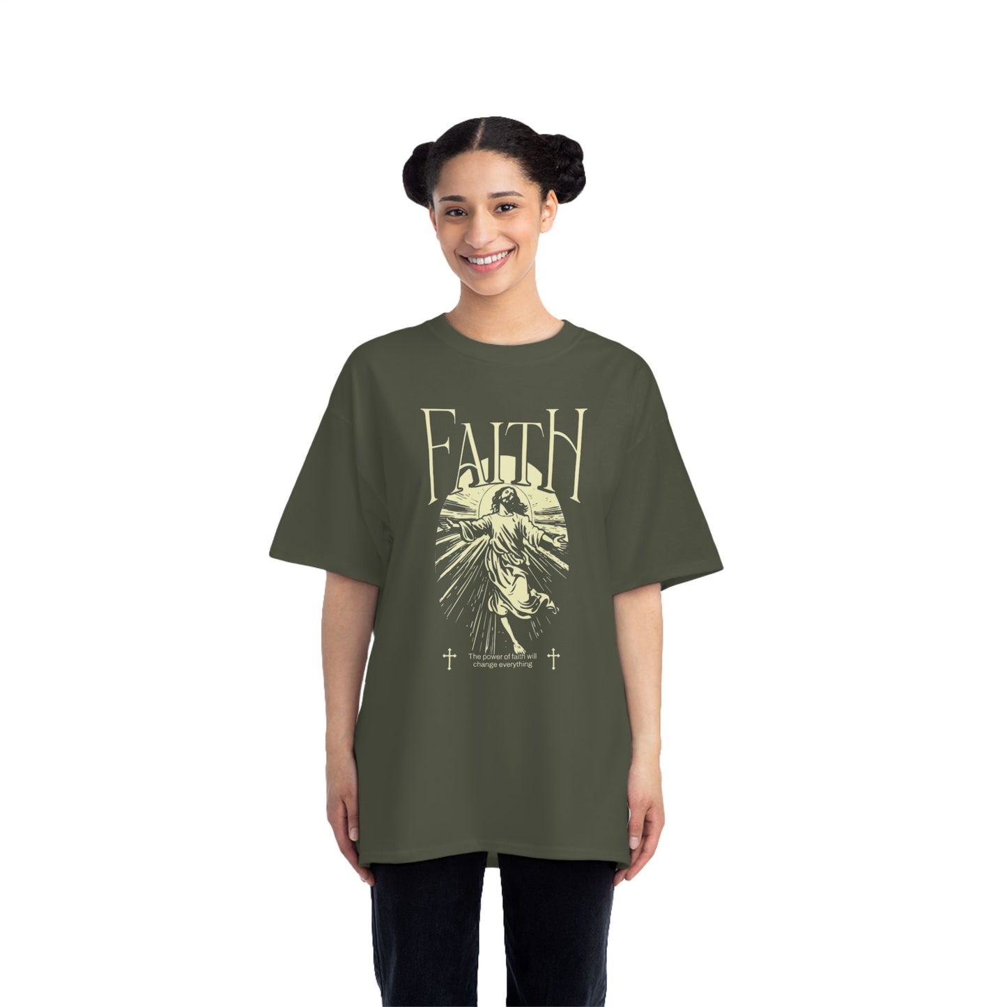 Faith-Inspired Short-Sleeve T-Shirt, Spiritual Tee, Casual Wear, Graphic Tee, Faith-Based Apparel, Unique Gift