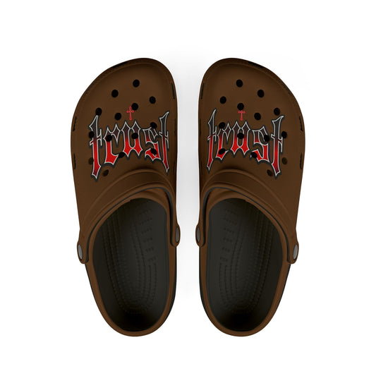 Stylish EVA Foam Rubber Shoes, Trust Graphic Slip-Ons, Comfortable Footwear for Home and Outdoor, Unique Gift for All Occasions
