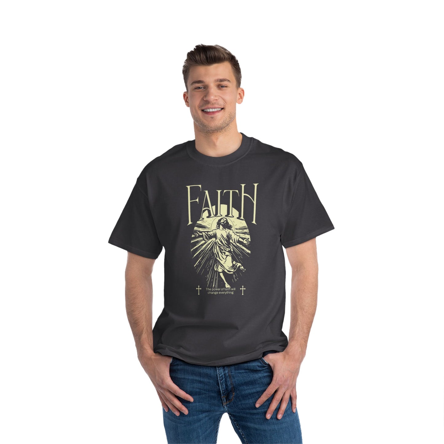 Faith-Inspired Short-Sleeve T-Shirt, Spiritual Tee, Casual Wear, Graphic Tee, Faith-Based Apparel, Unique Gift