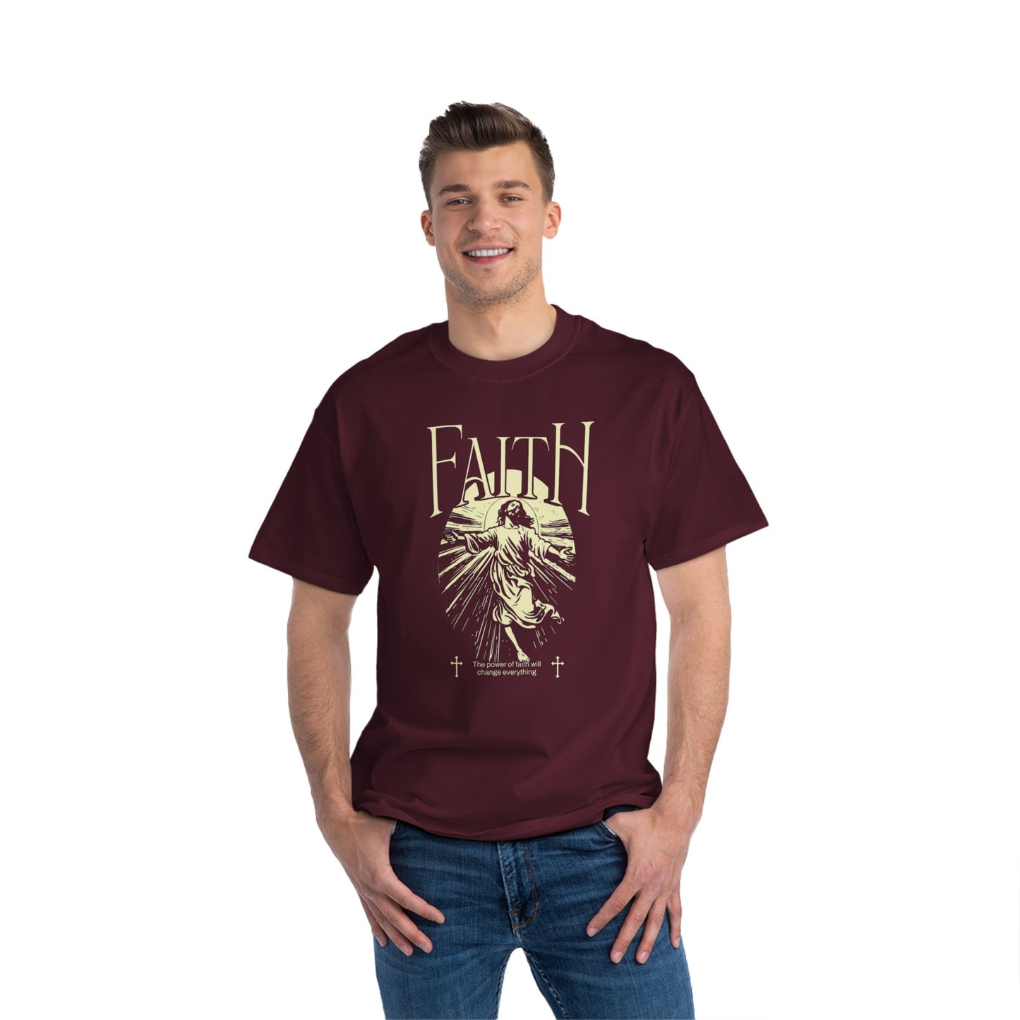 Faith-Inspired Short-Sleeve T-Shirt, Spiritual Tee, Casual Wear, Graphic Tee, Faith-Based Apparel, Unique Gift