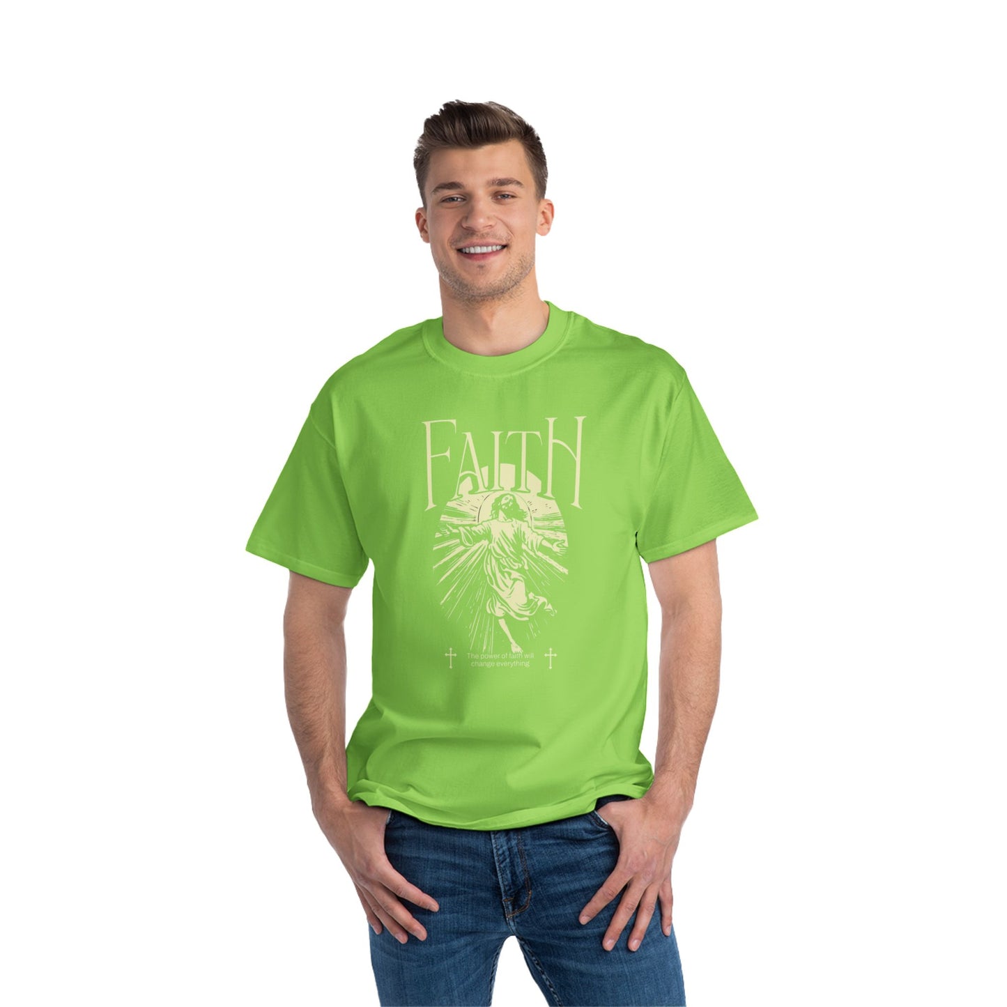 Faith-Inspired Short-Sleeve T-Shirt, Spiritual Tee, Casual Wear, Graphic Tee, Faith-Based Apparel, Unique Gift